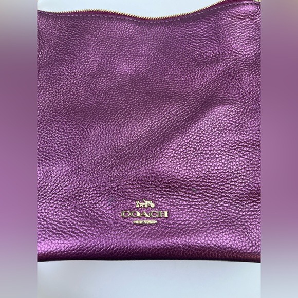 Coach Mini Abby Metallic Purple Crossbody Bag N239-8 - Picture 3 of 12